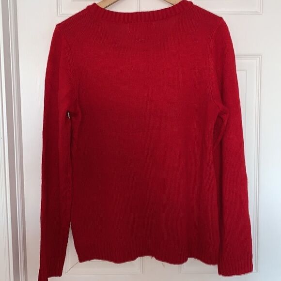 Carolyn Taylor Red Ugly Christmas Sweater Frosty Snowman Sweater Size L - Picture 2 of 6
